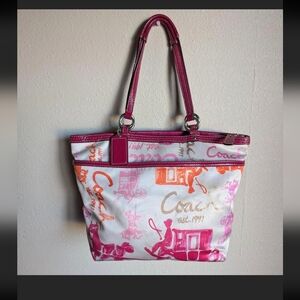 COACH Y2K Satin Shoulder Bag 🧡🩷🤎